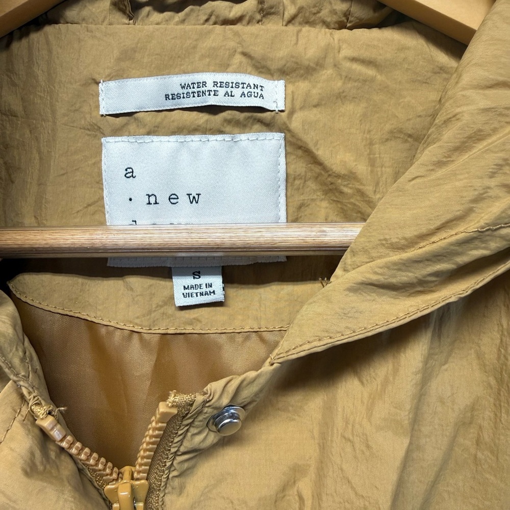 A New Day Women's Tan Hooded Water Resistant Jacket Small - Picture 3 of 12